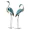 Glitzhome® Metal Standing Crane Garden Statue with Stakes Set